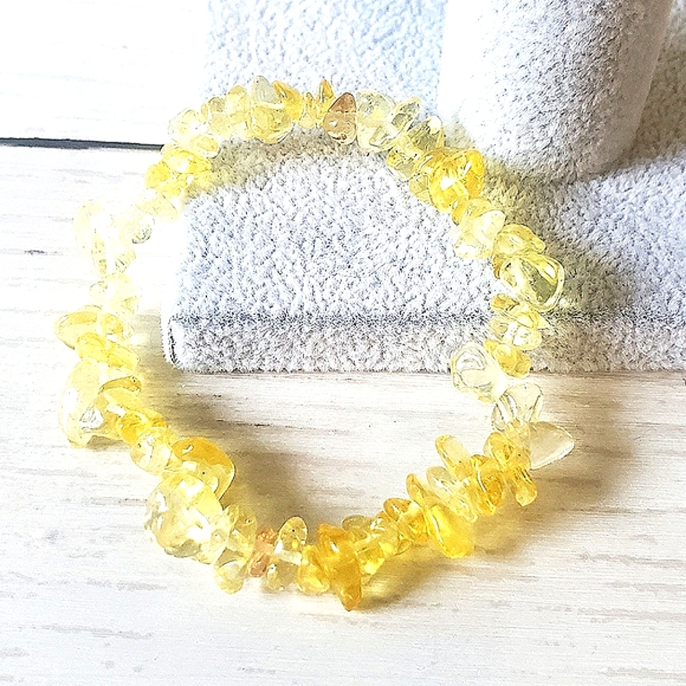 Natural Stone Bracelet, yellow, NWOT